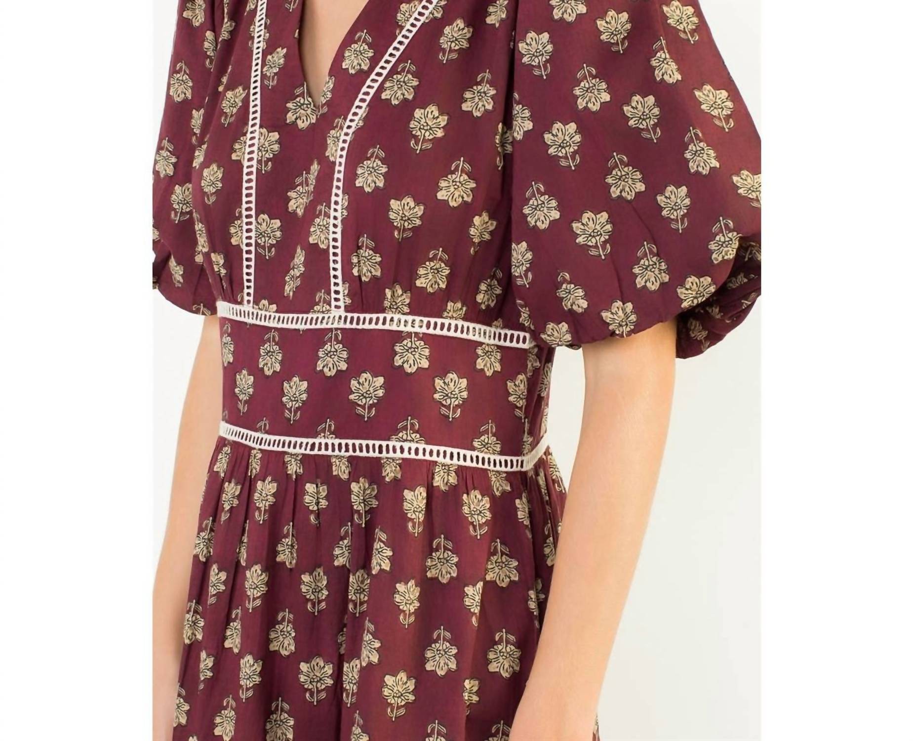 Thml - Puff Sleeve Tiered Print Dress
