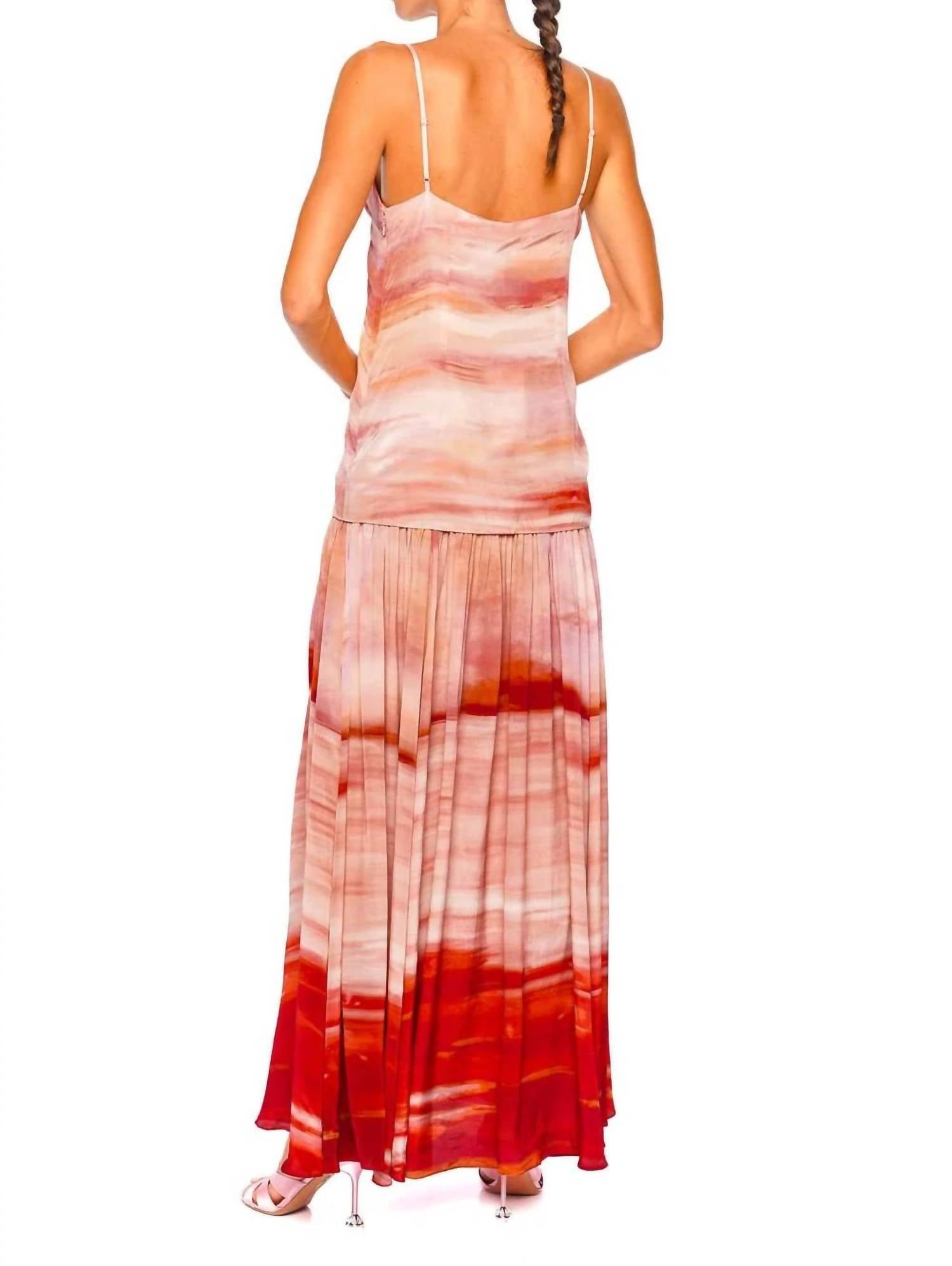 HEMANT & NANDITA Asma Maxi Dress in pink - women's dress - alternate view