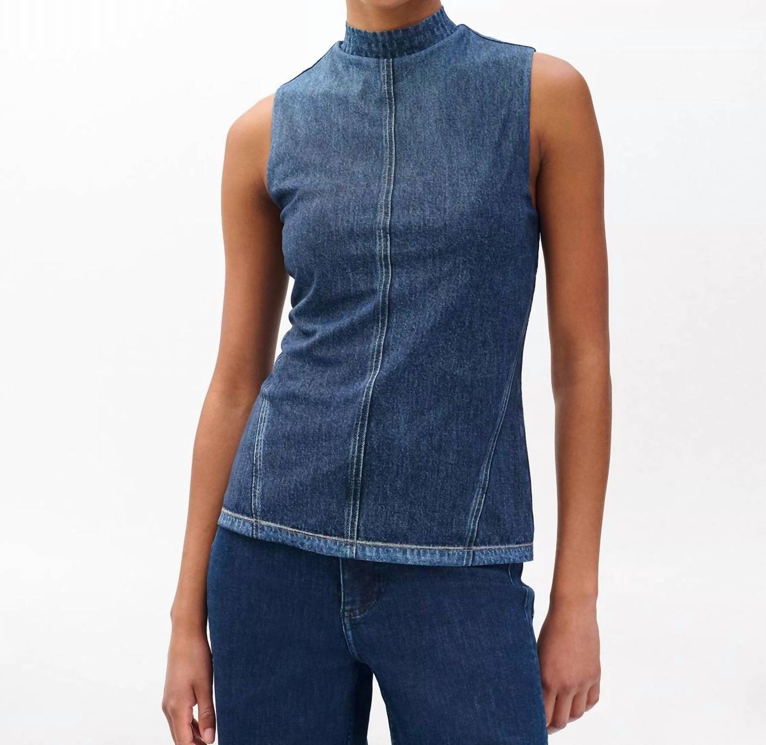 Rag & Bone - Miramar Mesh Mock Neck Top