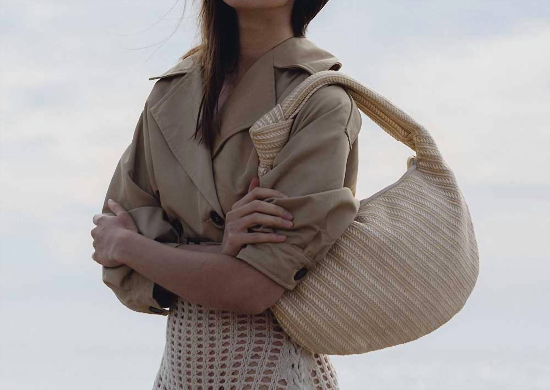 Melie Bianco - Women's Brigitte Raffia Hobo Bag