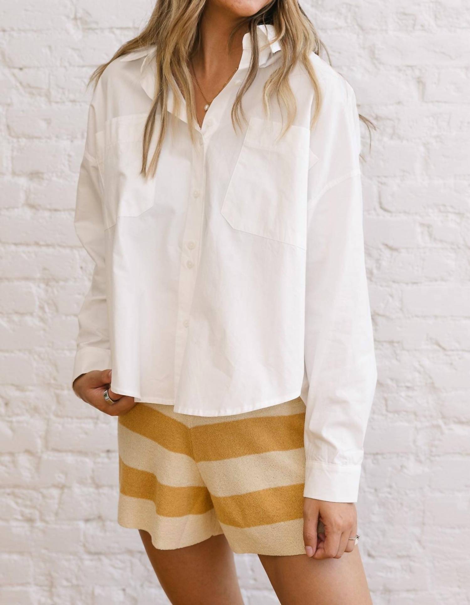 Sadie & Sage - Serena Striped Sweater Shorts