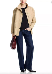 ATM Cotton Twill Utility Jacket in macadamia - women's jacket