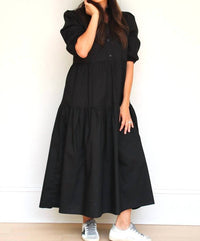 Withblack - Nete Midi Puff Sleeve Dress