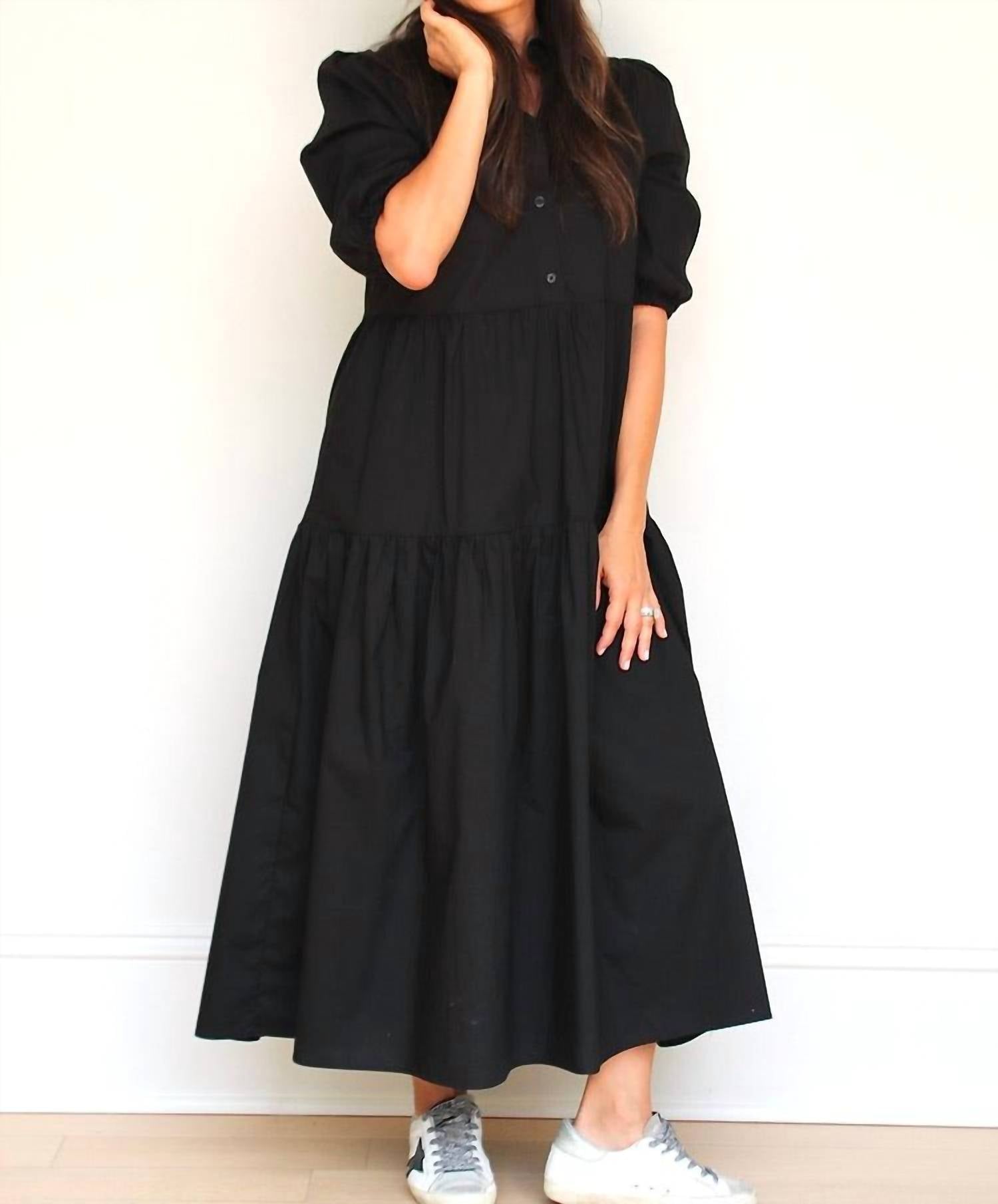 Withblack - Nete Midi Puff Sleeve Dress