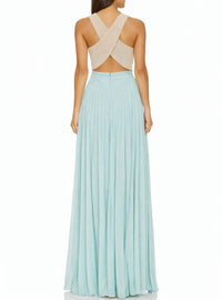 Sachin & Babi - Pleated Chiffon Cross-back Dress
