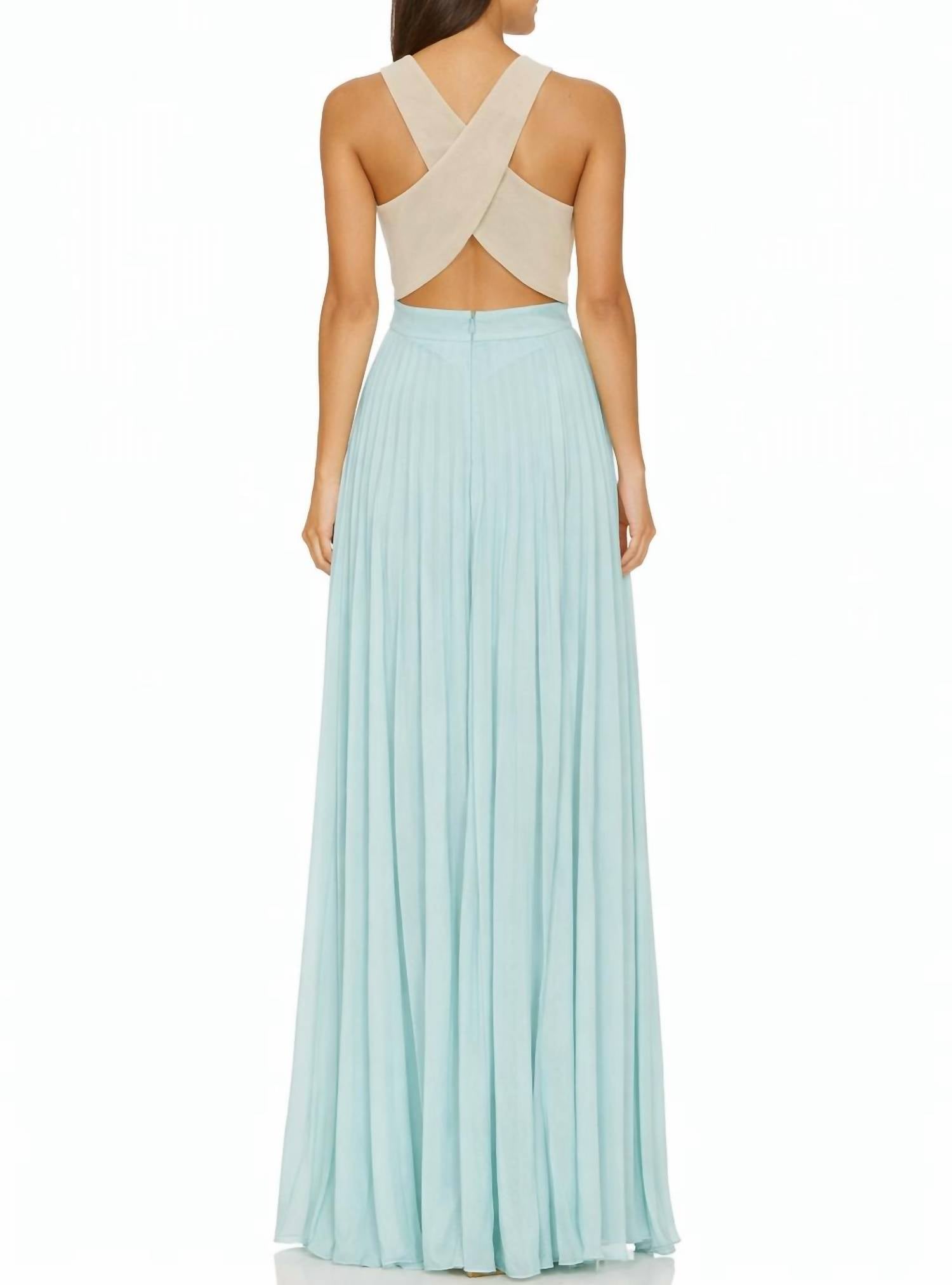 Sachin & Babi - Pleated Chiffon Cross-back Dress