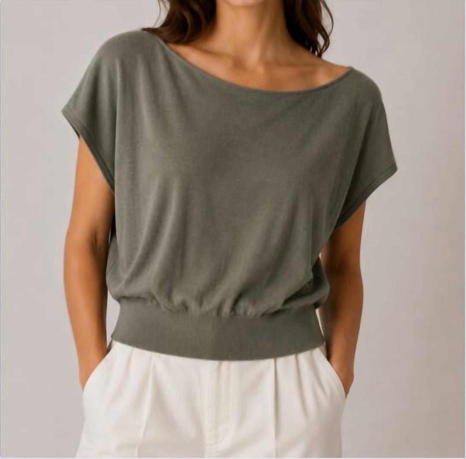 Autumn Cashmere - Off The Shoulder Boxy Tee