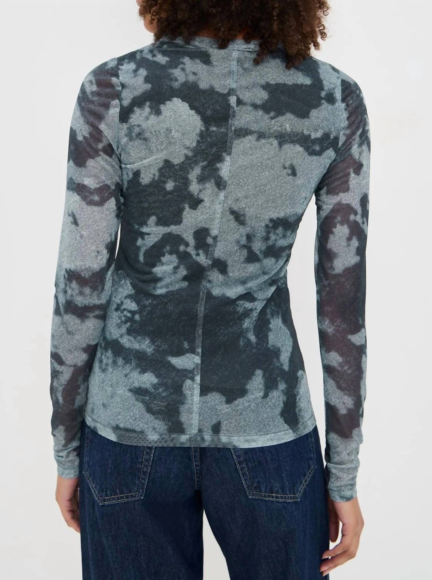 Rag & Bone - Yana Printed Mesh Long Sleeve Tee