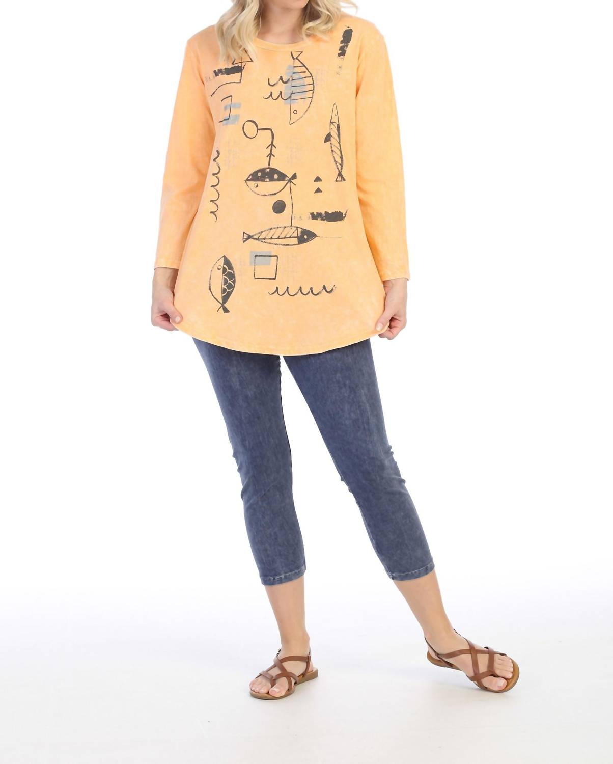 Jess & Jane - Piers Mineral Washed Cotton Top