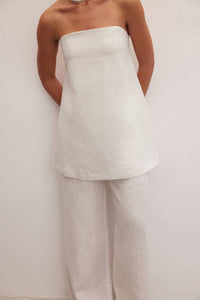 Le Cle - Essence Linen Strapless Top