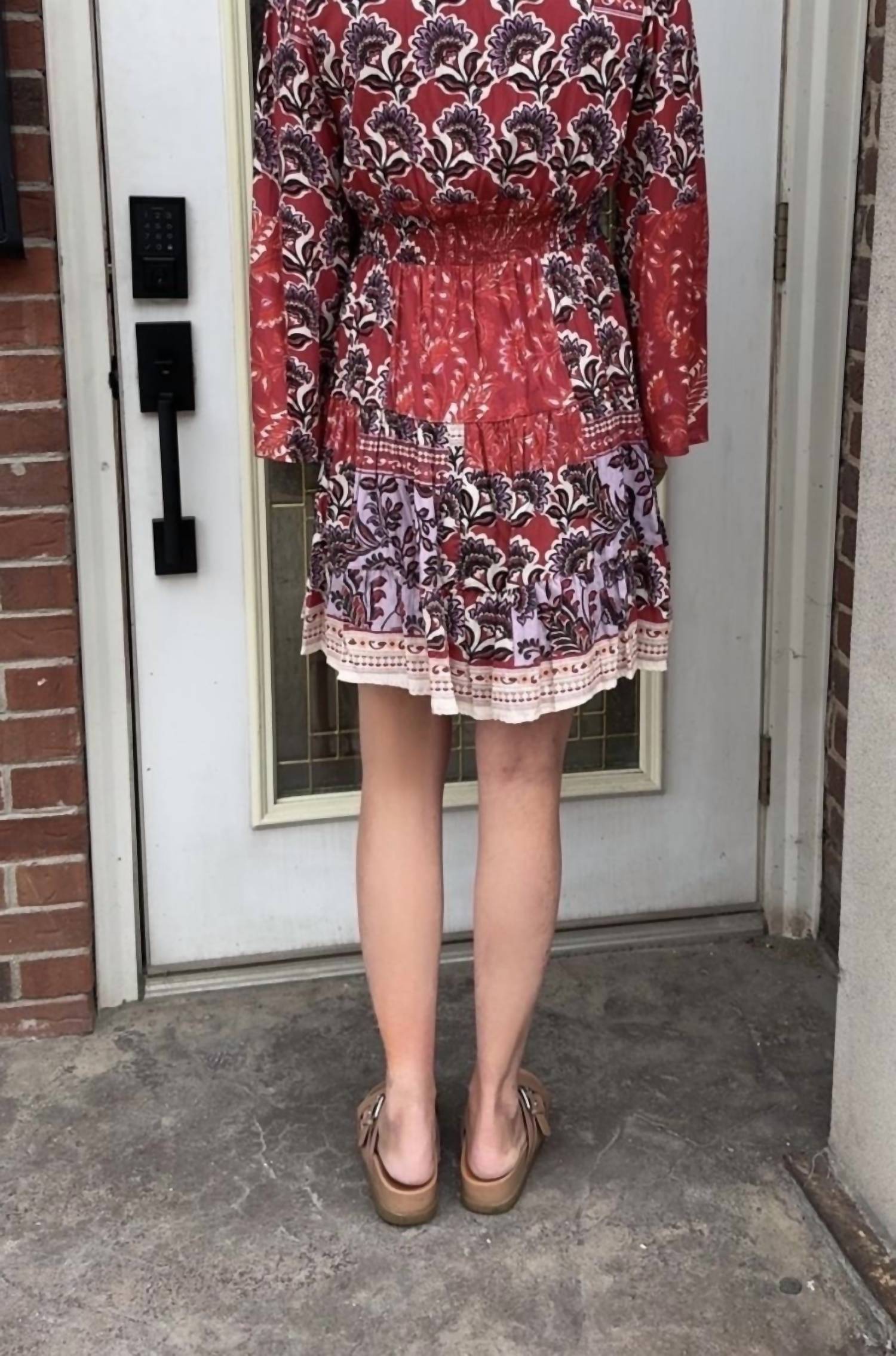 Angie - Celeste V Neck Long Sleeve Dress