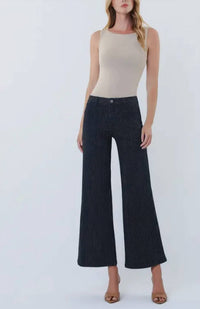 Vervet By Flying Monkey - Striped Crop Wide Leg Pant