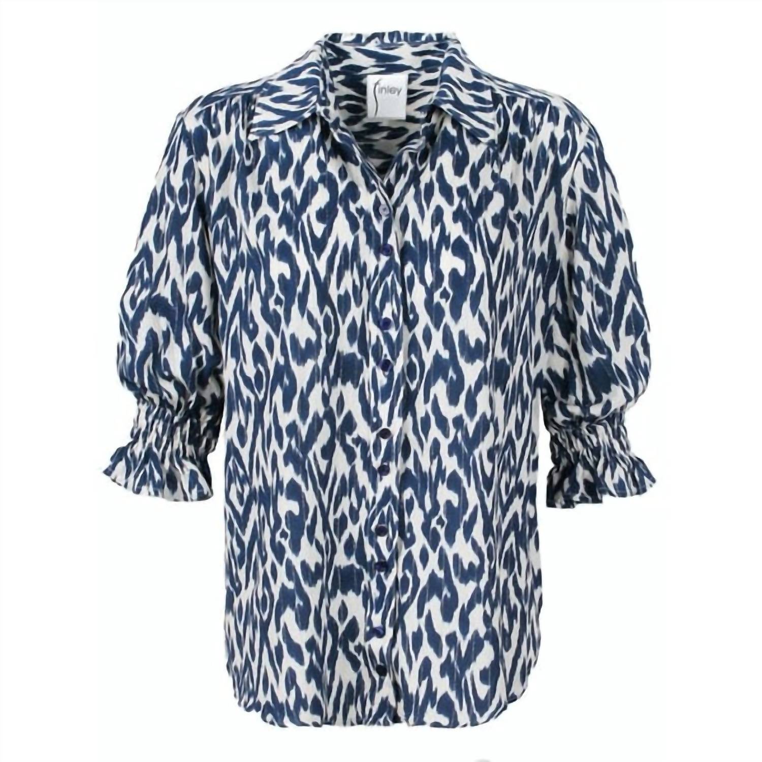 Finley - Sirena Silver String Ikat Shirt