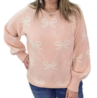 Sew In Love - Bow Print Sweater