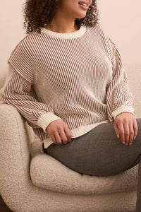 Tribal - Plaited Chenille Ribbed Crew Top