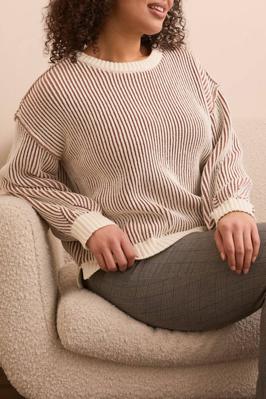 Tribal - Plaited Chenille Ribbed Crew Top