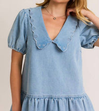 Le Lis - Puff Sleeve Collared Dress