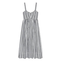 THE GREAT. The Reyes Dress in parchment stripe - women's dress - view 7