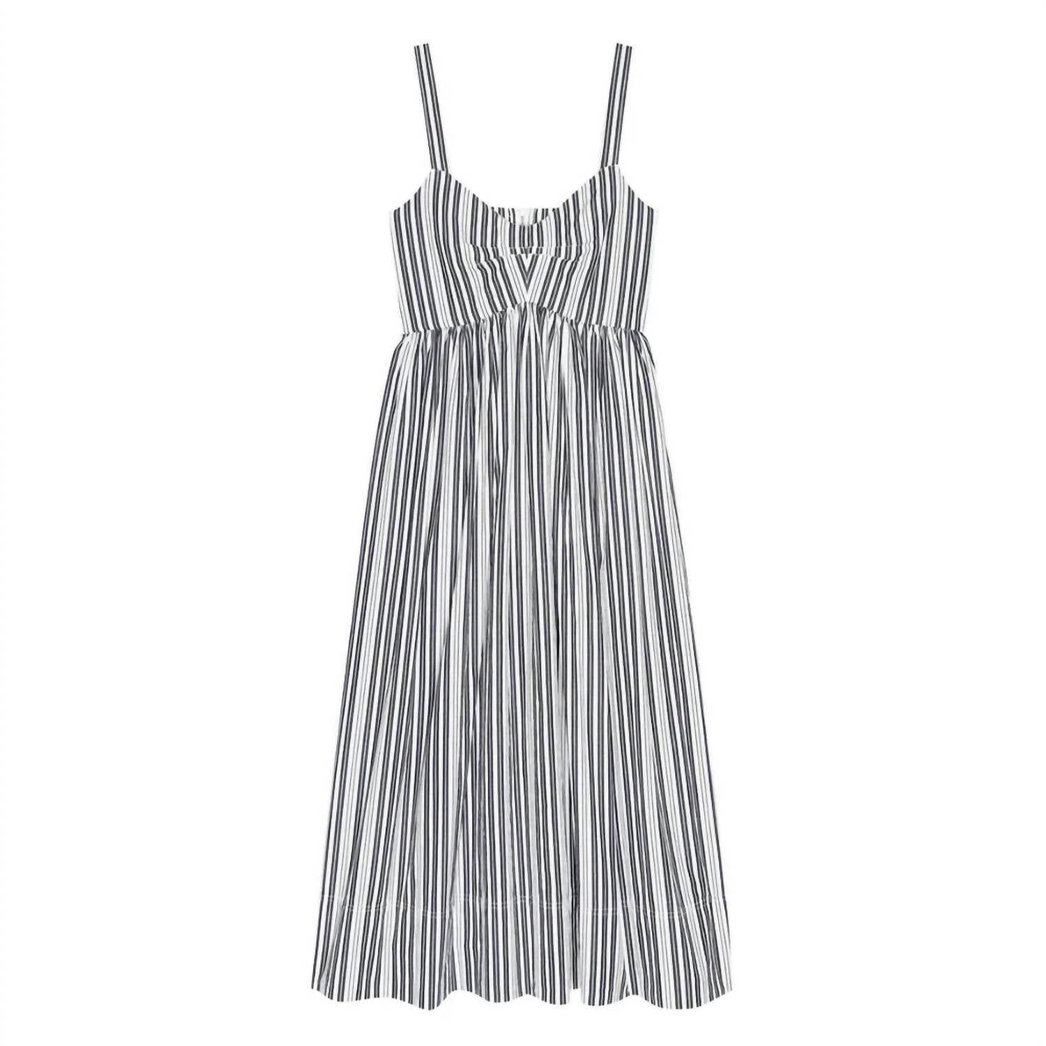THE GREAT. The Reyes Dress in parchment stripe - women's dress - view 7