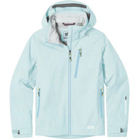 stio Women's Shot 7 Down Jacket in windchill heather - women's jacket - detail view