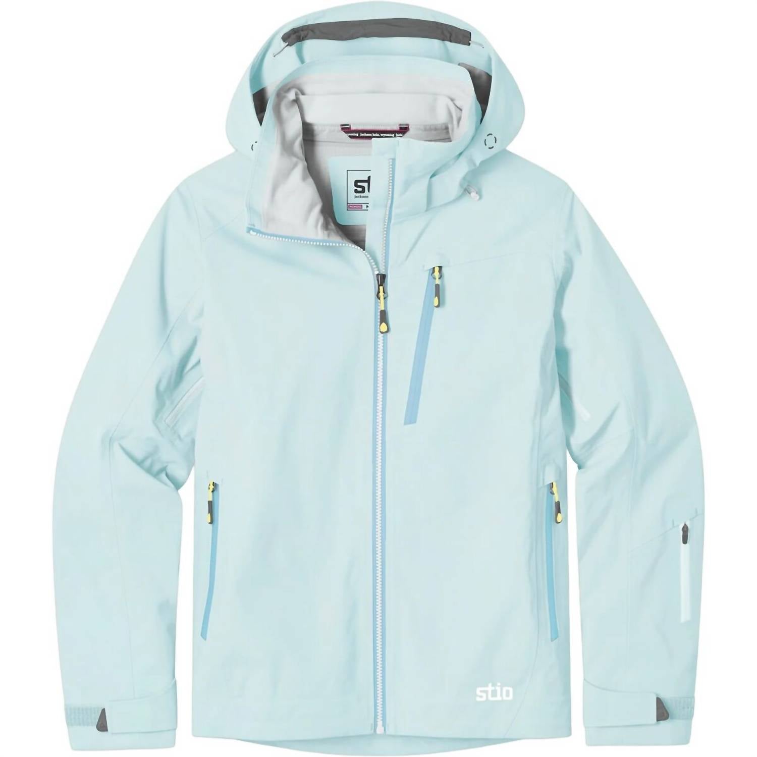 stio Women's Shot 7 Down Jacket in windchill heather - women's jacket - detail view