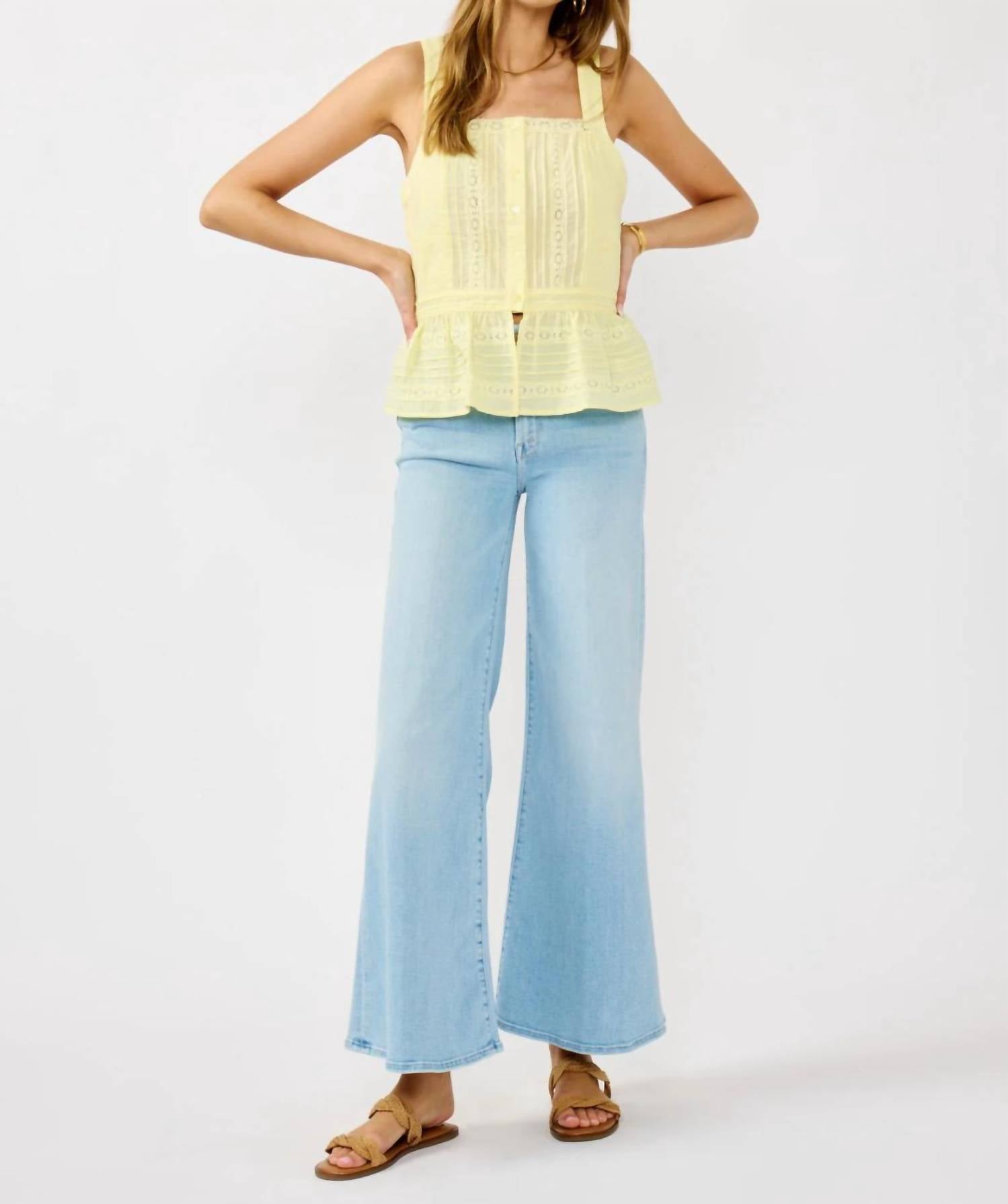 Lovestitch - Boardwalk Eyelet Ruffle Tank