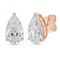 Diana M Jewels - 6.00 Cts Lab Grown Pear Cut Stud Earrings