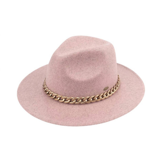 C.C - Women's Vegan Felt Panama Brim Hat