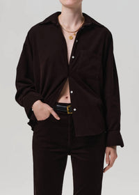 Citizens of Humanity Kayla Corduroy Shirt in barrister - women's shirt