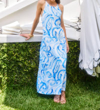 Fifteen Twenty Sera Paisley Print Crepe A Line Midi Dress in blue - women's dress - view 5
