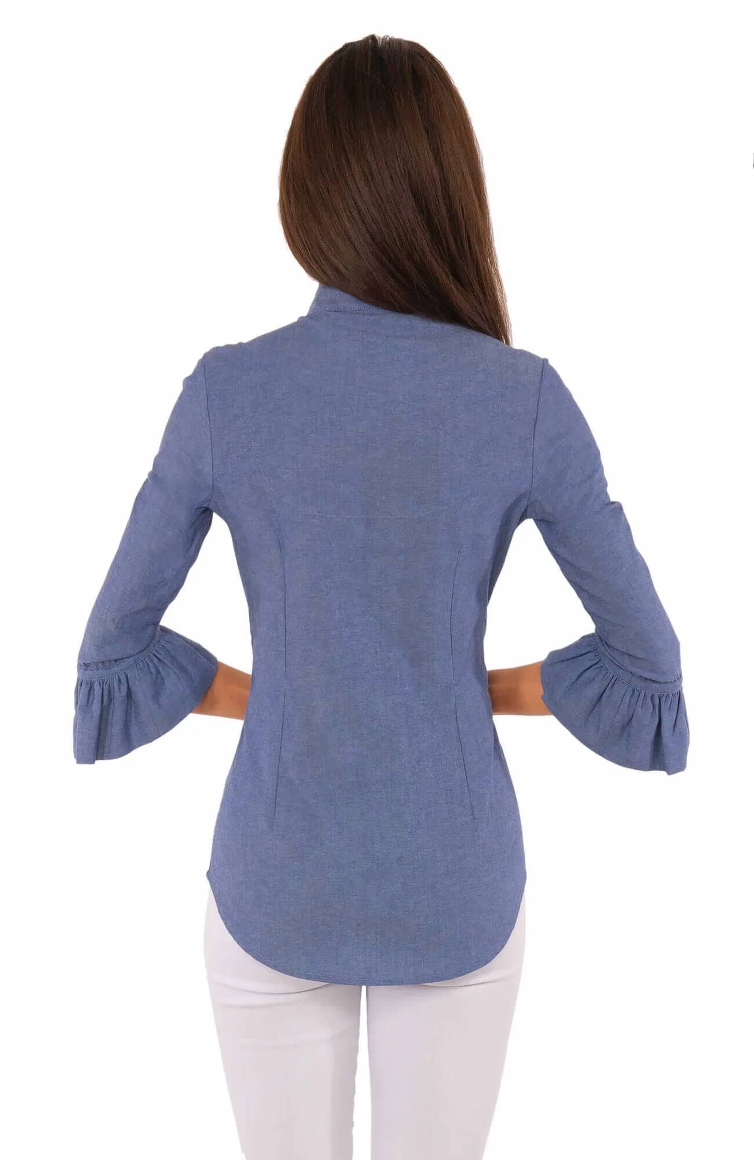 Gretchen Scott - Wash & Wear Ruffle Detail Blouse Top