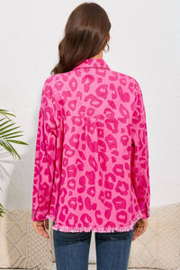 Shiying Fashion - Button Cuffs Raw Hem Jacket
