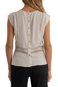 Kut From The Kloth - Carly Cap Sleeve Crochet Top