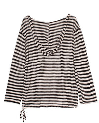 Always For Me - Women's Striped Active Hooded Top - Plus