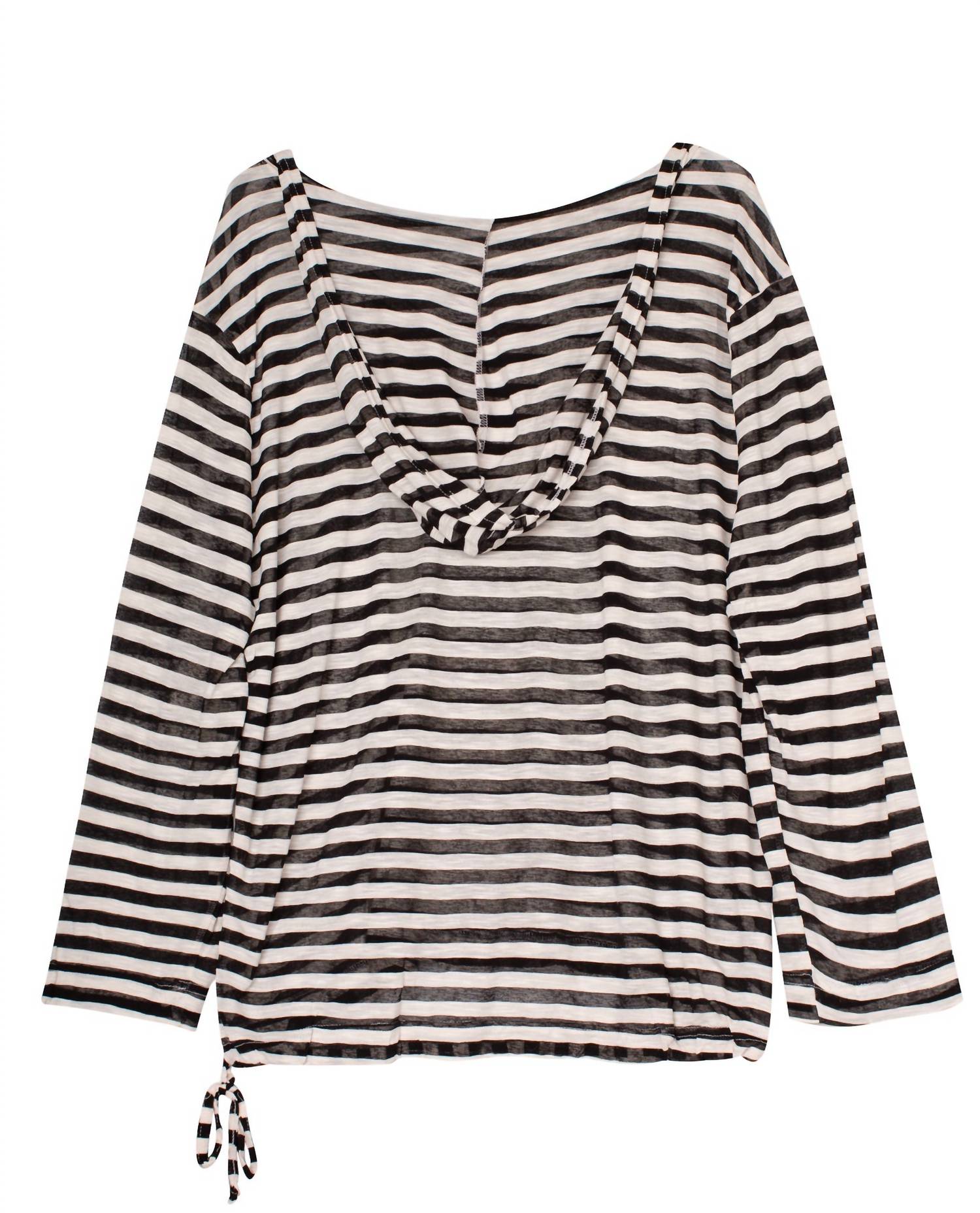 Always For Me - Women's Striped Active Hooded Top - Plus