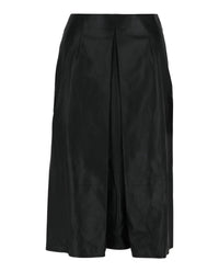 Salvatore Ferragamo - Women's Pleated-front Leather Midi Skirt