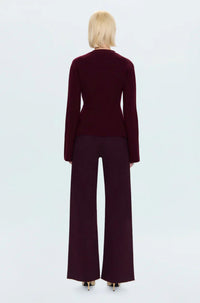 PISTOLA Penny High Rise Wide Leg Jeans in claret 4 - women's jeans - view 5