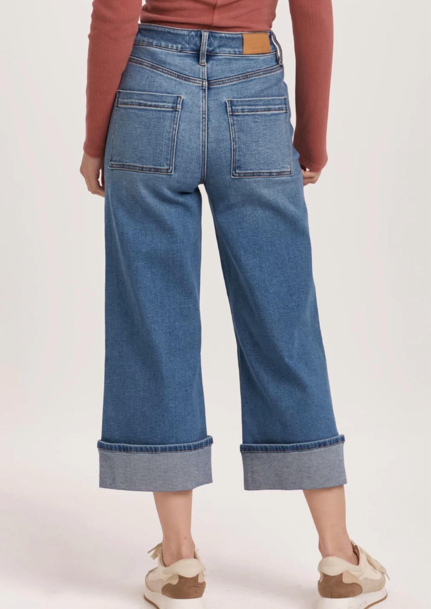 Dear John Denim - High Rise Cropped Wide Leg Jeans