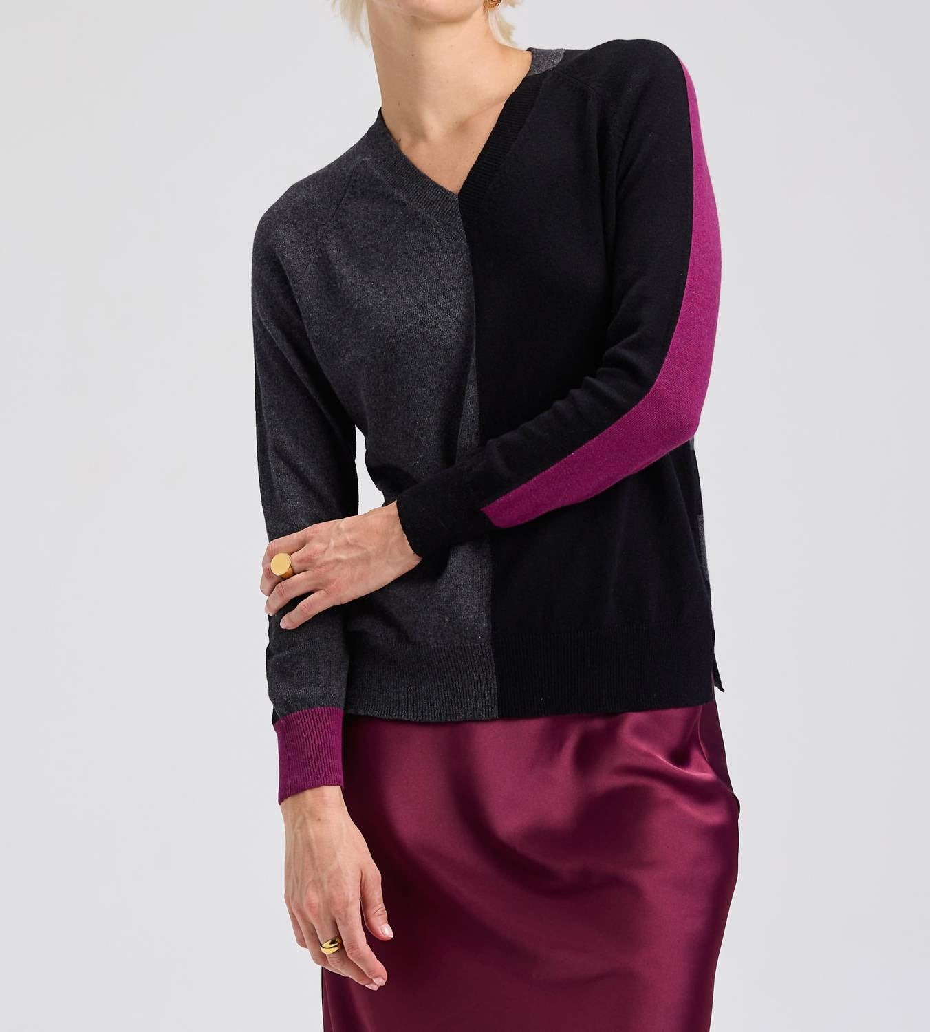 Zaket & Plover - Split V Neck Sweater