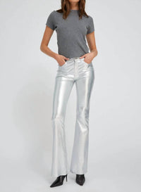 Sprwmn - Leather 5 Pocket Micro Flare Pants