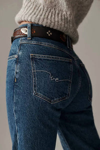 Free People - Risk Taker Mid-rise Straight Jeans