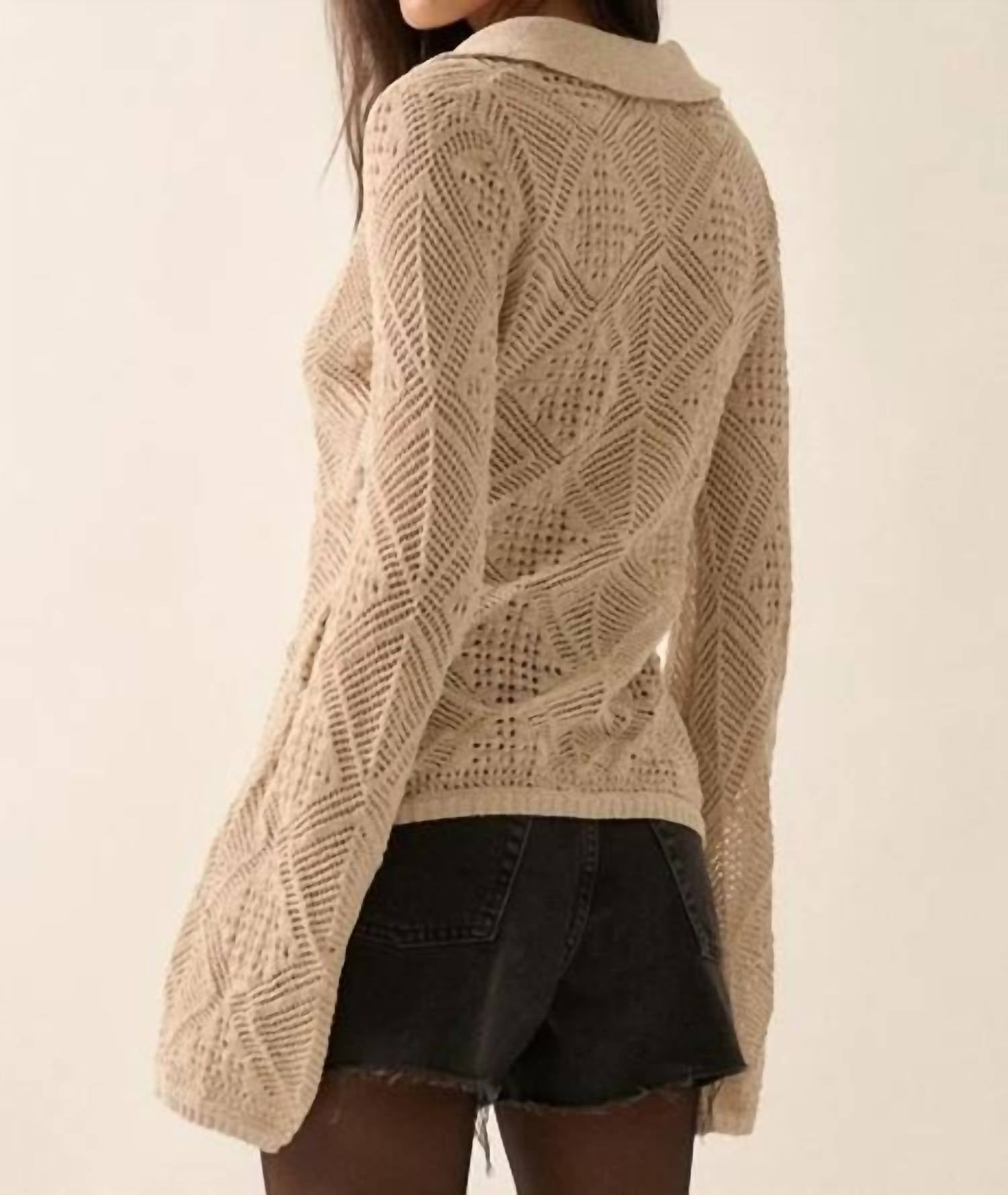 Promesa - Button Up Knit Top
