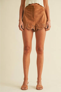 Klesis - Filled With Hope Suede Eyelet Shorts