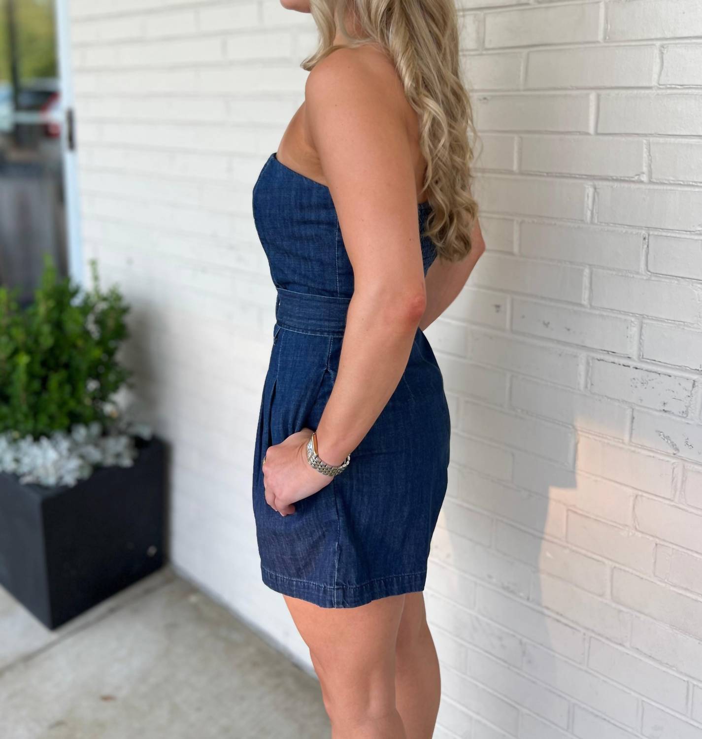 Olivaceous - Naomi Strapless Romper