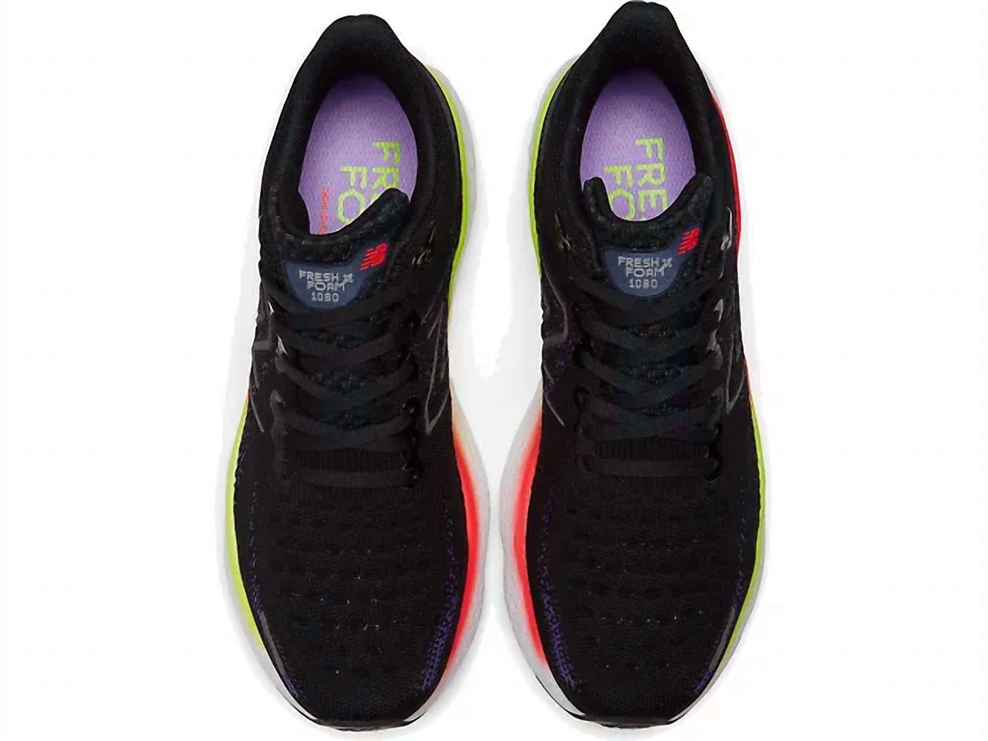 New Balance Men's Fresh Foam X 1080 V12 Shoe in black pixel green - men's shoe - view 4