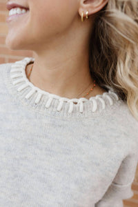 Hayden LA Olga Crew Sweater in beige - women's sweater - view 4
