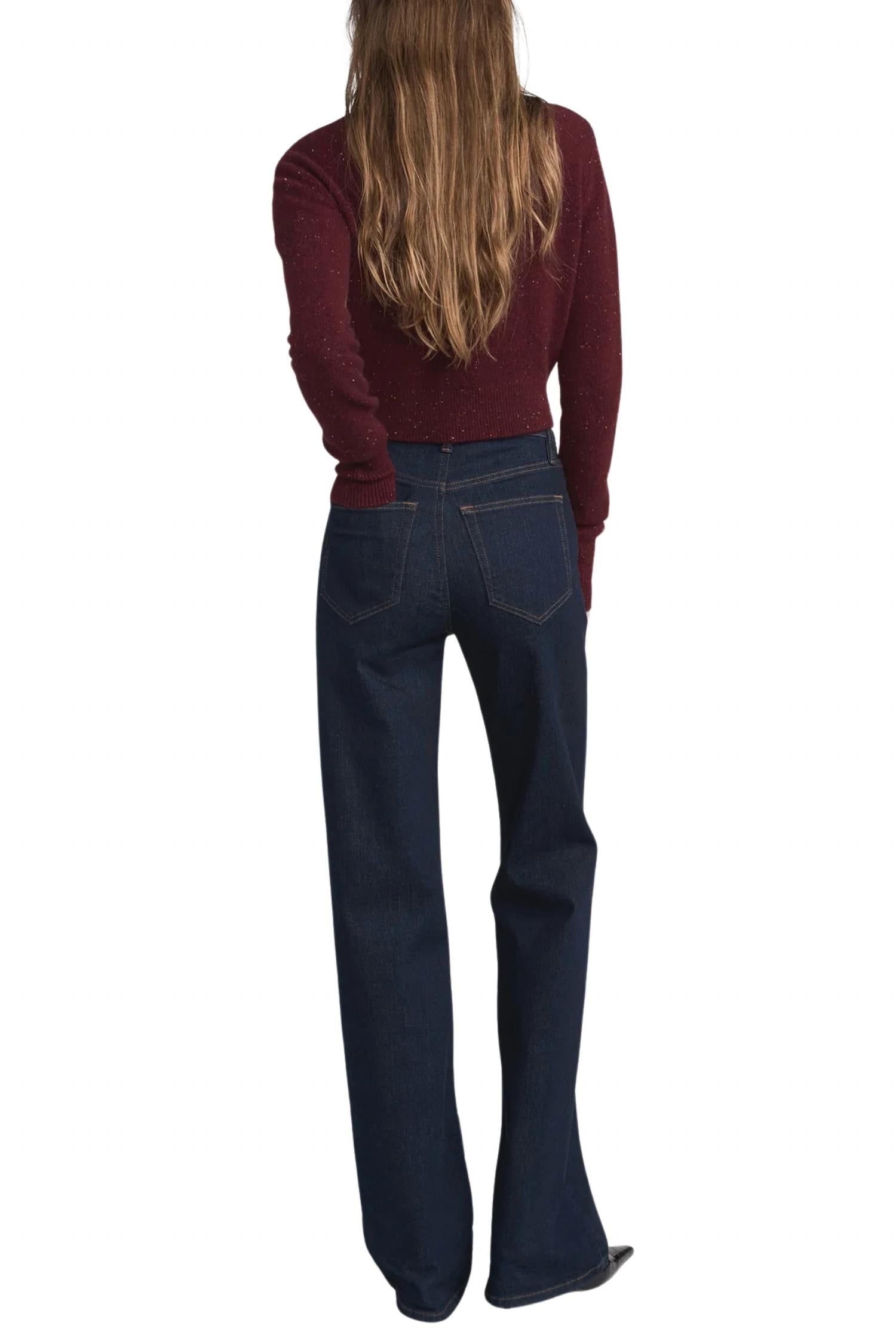 FRAME Straight Trouser Jeans in rinse - women's jeans - detail view