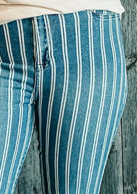 Cello - Pin Stripe Flare Jeans