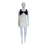 Endless Rose - Mixed Media Bow Mini Dress