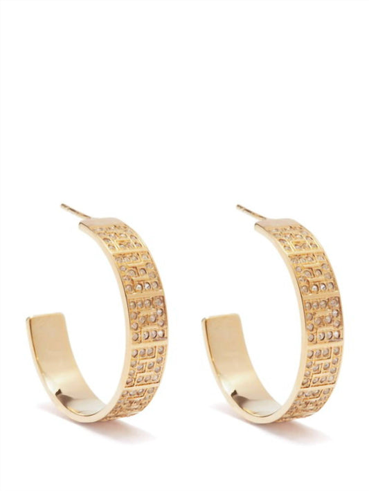 Fendi - Women's Ff Crystal Embellished Hoop Earrings